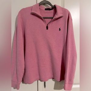 Polo Ralph Lauren Double-Knit Mesh Quarter-Zip Pullover. Size M.